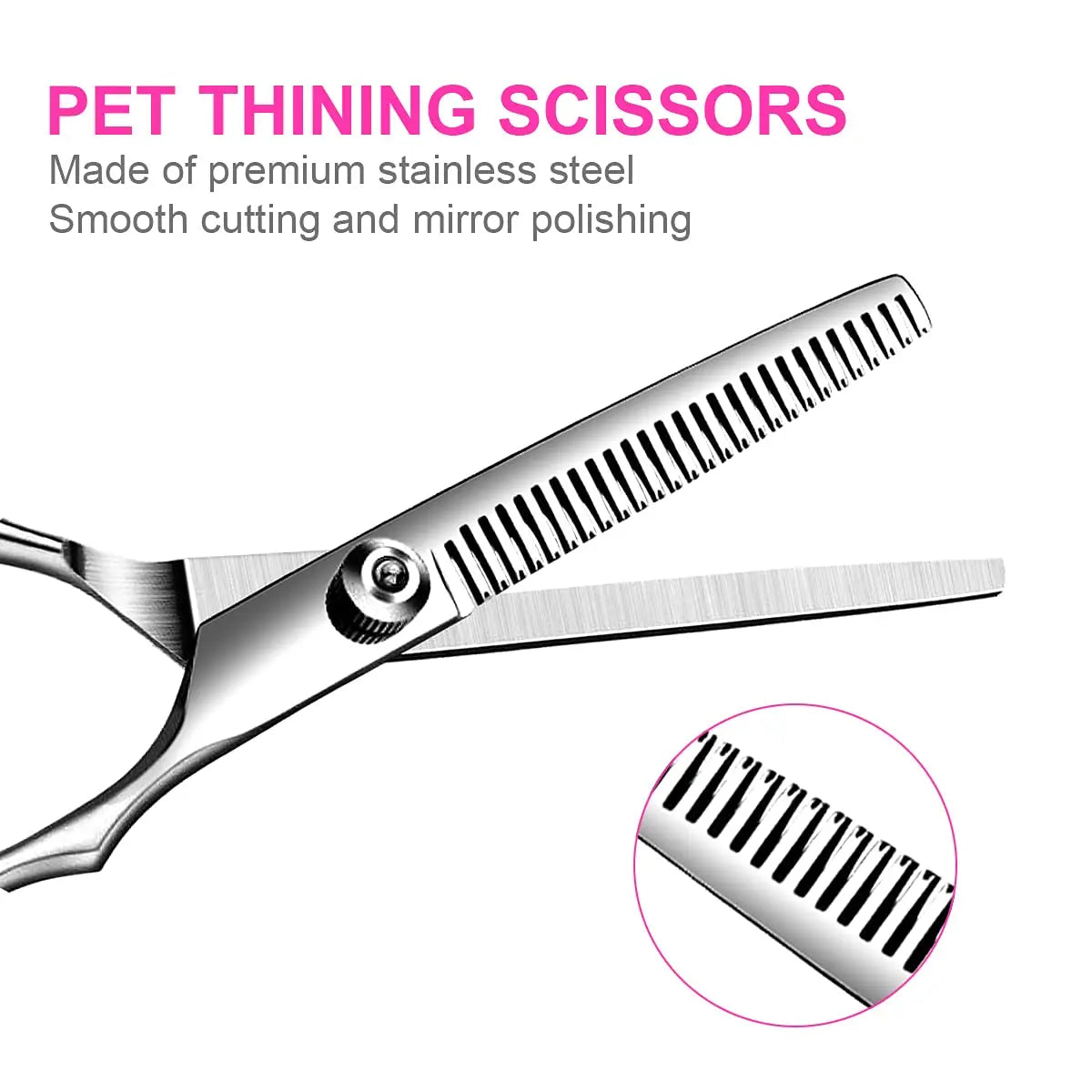 4pcs Dog Grooming Scissors with Safety Round Tip-Stainless Steel Set