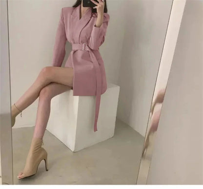 Langärmliges Mini-Blazerkleid für Damen