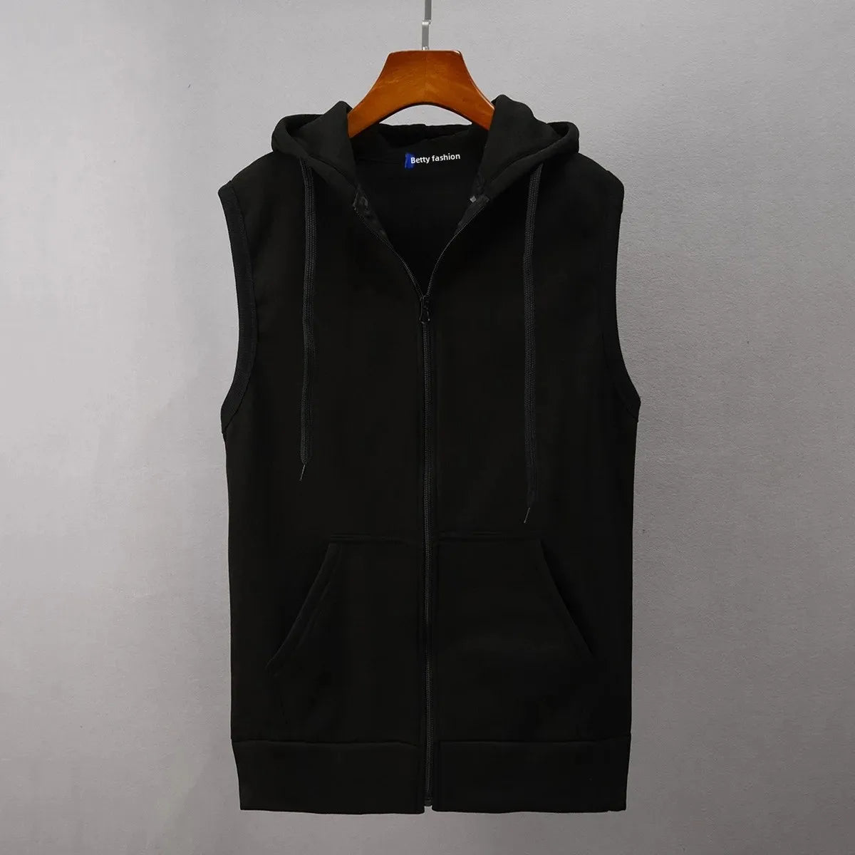 Gilet à capuche en fausse fourrure pour hommes