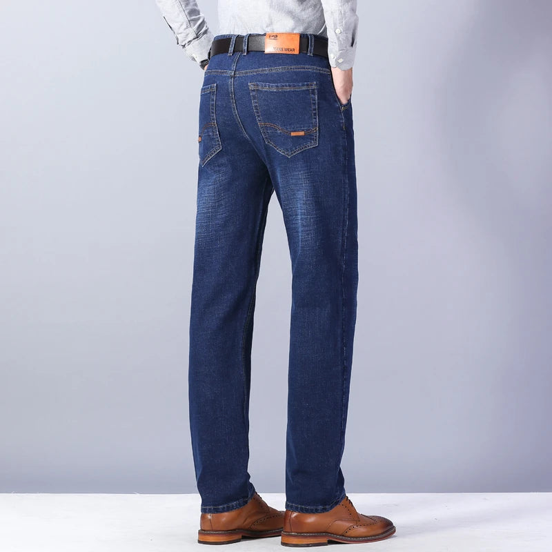 Men's Fleece-Lined Straight Jeans