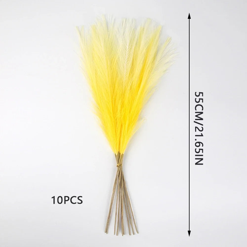 10Pcs Artificial Pampas Grass Fake Plant