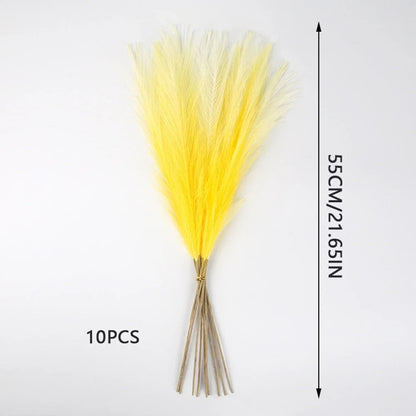 10Pcs Artificial Pampas Grass Fake Plant