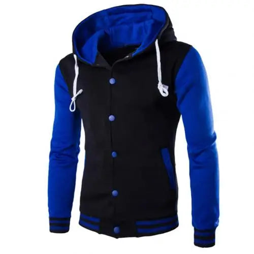 Men's Slim Fit Baseball Hoodie Jacket