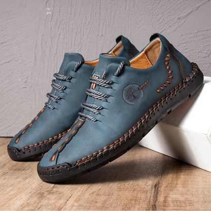Baskets et mocassins confortables en cuir faits à la main pour hommes