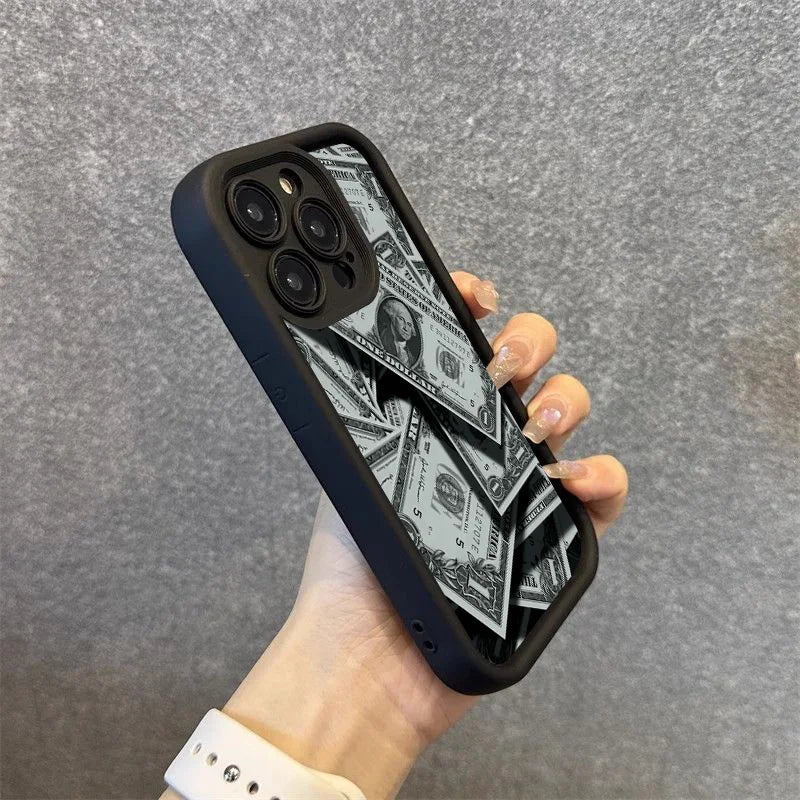 Black Bamboo Design Silicone Case for iPhone