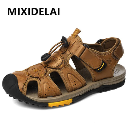 Herren Sommer Outdoor Leder Strand Römer Sandalen