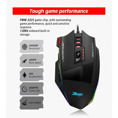 Redragon M913 Gaming-Maus, 16000 DPI, kabelgebunden, 2,4 GHz, kabellos, RGB, optische Gamer-Mäuse, 16 programmierbare Tasten 