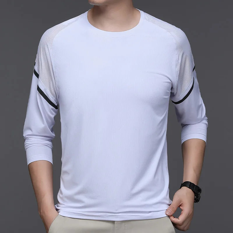 Schnelltrocknendes, feuchtigkeitsableitendes Laufshirt für Herren – Atmungsaktives, leichtes Sport-T-Shirt