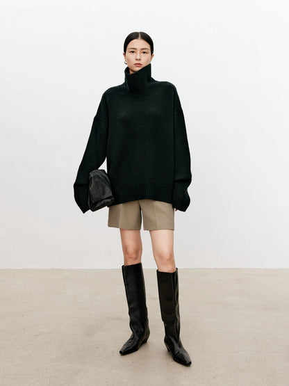 Schicker übergroßer Rollkragenpullover für Damen