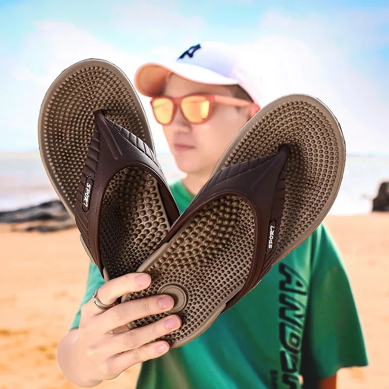 Men's Summer Breathable Non Slip Flip Flops Slippers