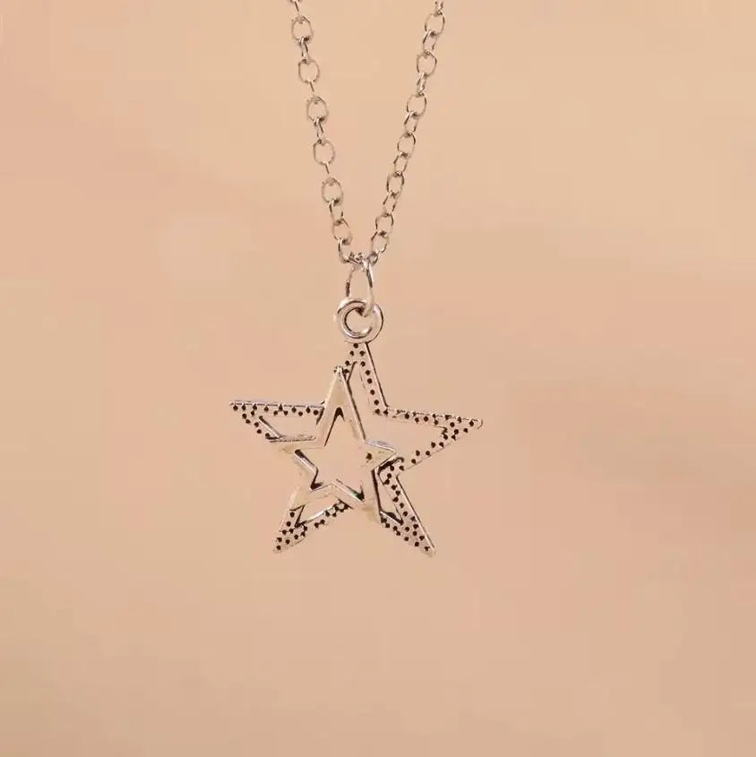 Silver Color Long Tassel Pendant Bow Necklaces