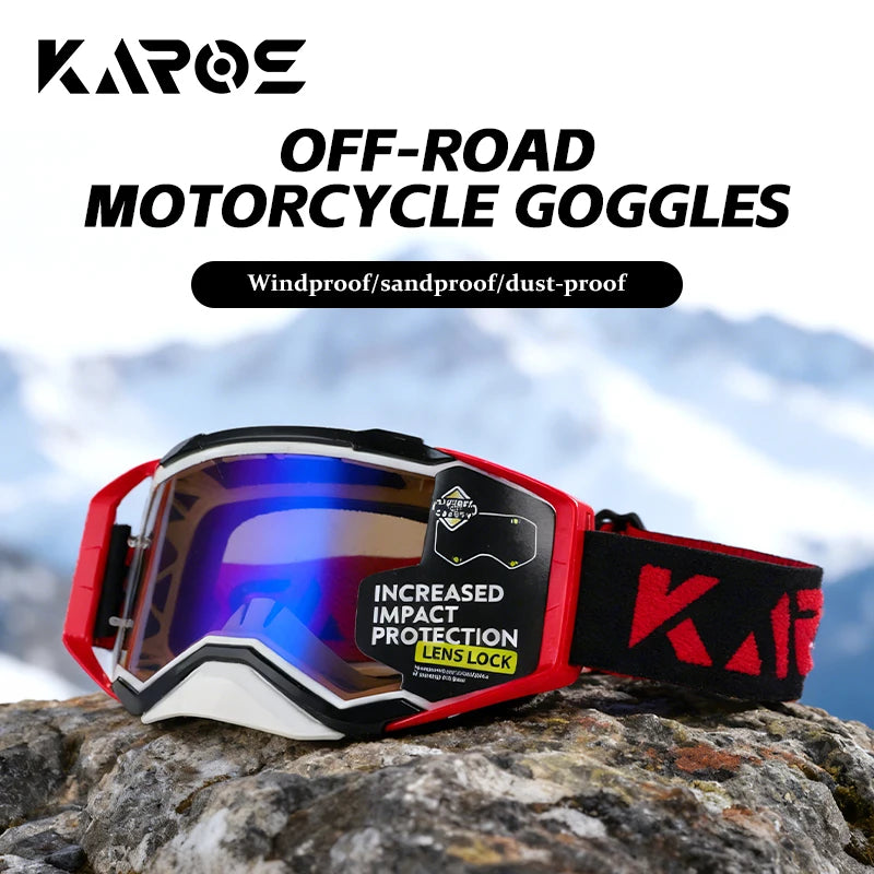 Dust Proof 3-Layer Shock Absorbing Sports Goggles