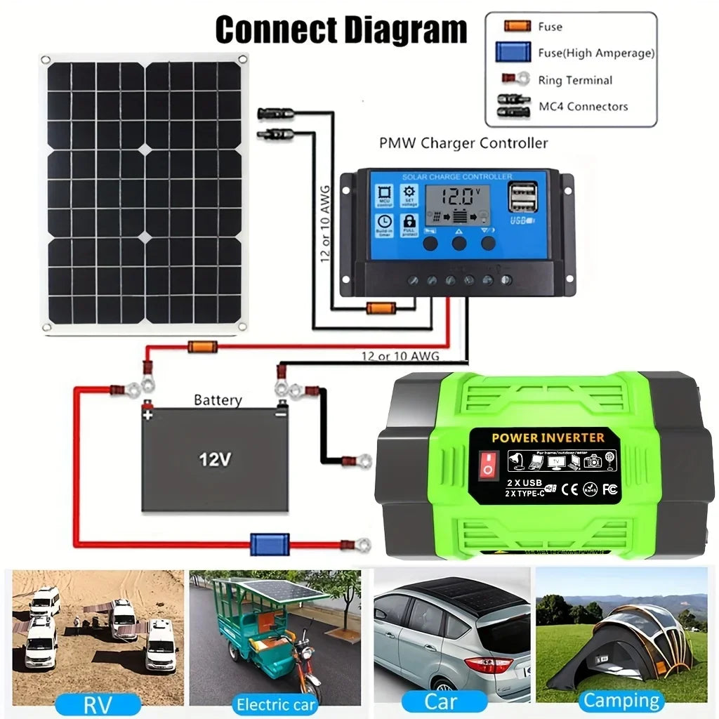 Household 8000W Solar Panel Inverter Kit