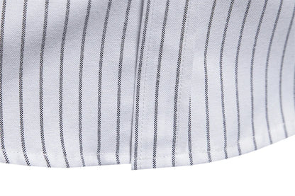 Single Pocket Color Striped Long-sleeved Men's Shirts
