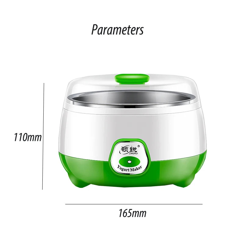 Mini Automatic Yogurt Maker with Stainless Steel Tank - DIY Kitchen Appliance