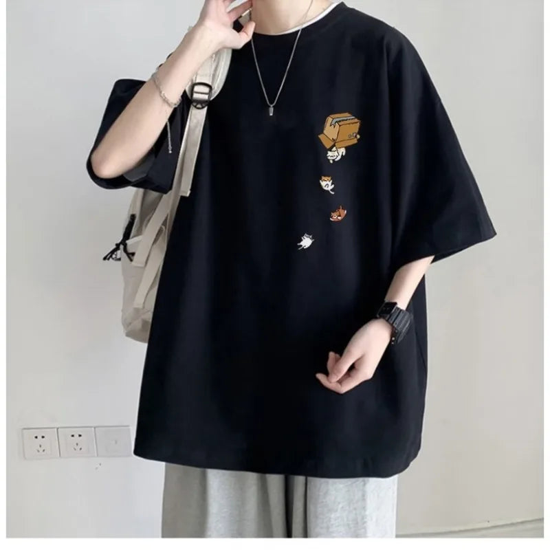 Men's Oversized Loose Short Sleeve T Shirt