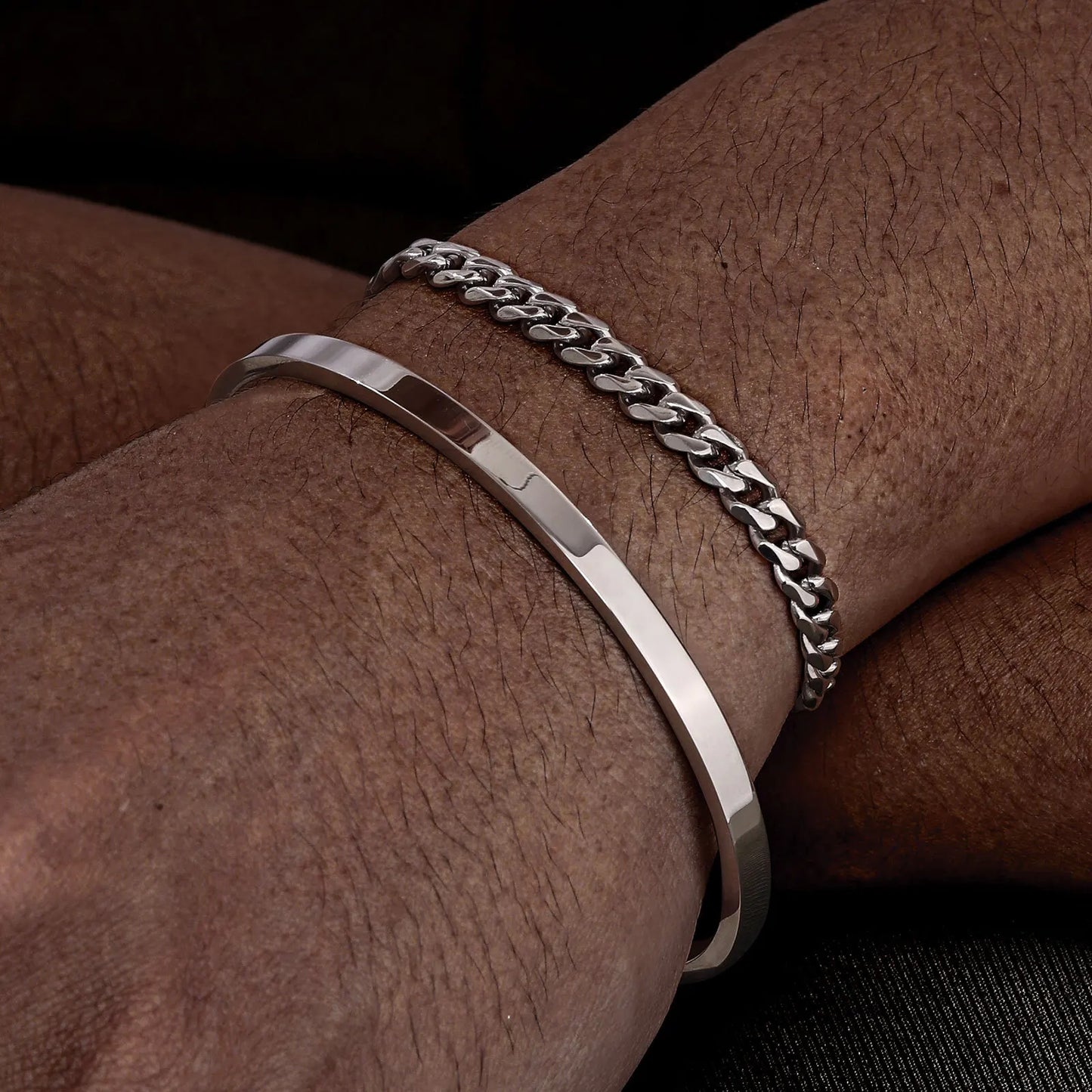 Metall-Twist-Kettenarmband-Set für Damen