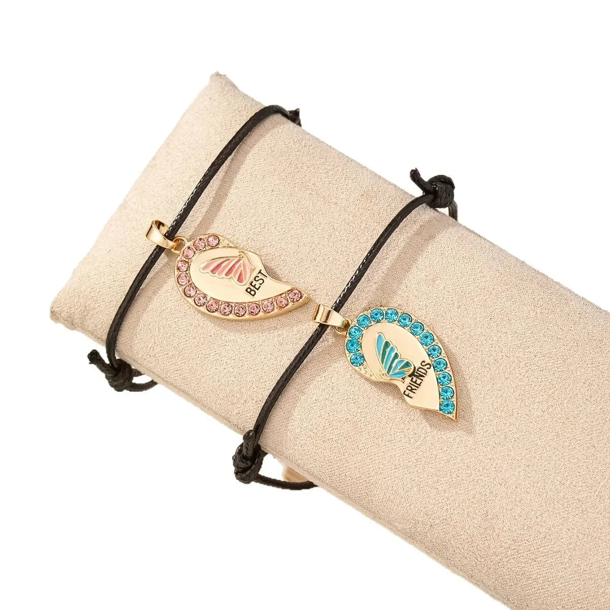 Freundschaftsarmband mit Schmetterlingsherz für Paare