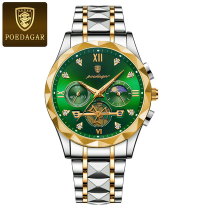Men's Waterproof Luminous Stainless Steel Quartz Watch