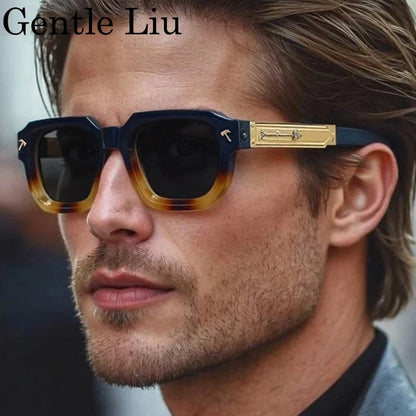Men's Driving Square Vintage Steampunk Sunglasses