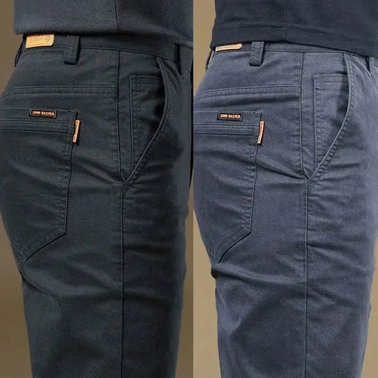 Men's Summer Thin Cotton Formal Slim Fit Pants