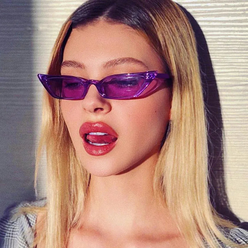 Women's Small Vintage Designer Retro Sunglasses