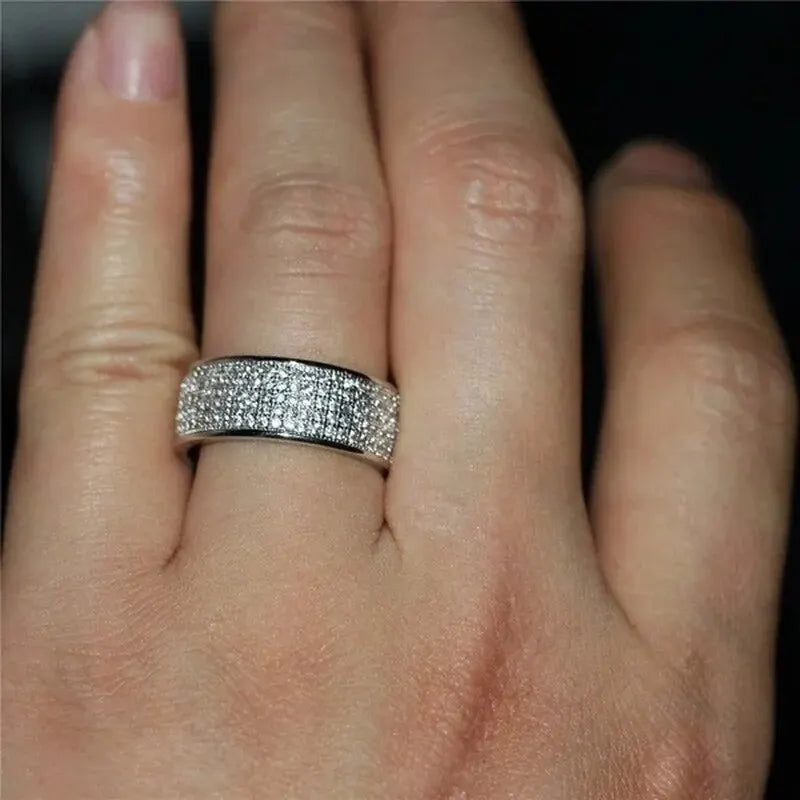 Women’s Full Pave Crystal Zircon Wedding Ring