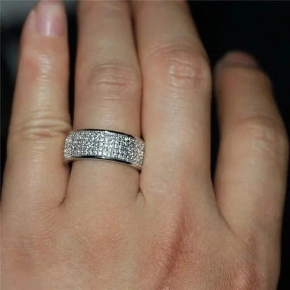 Women’s Full Pave Crystal Zircon Wedding Ring