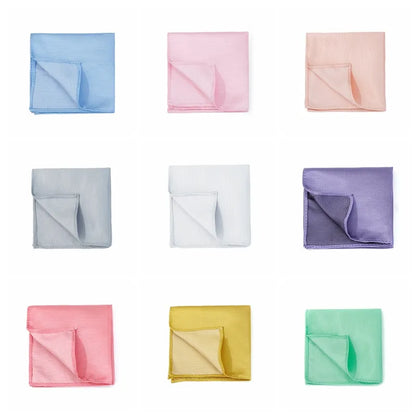 Classic Men Pocket Square Multicolor Solid Handkerchief