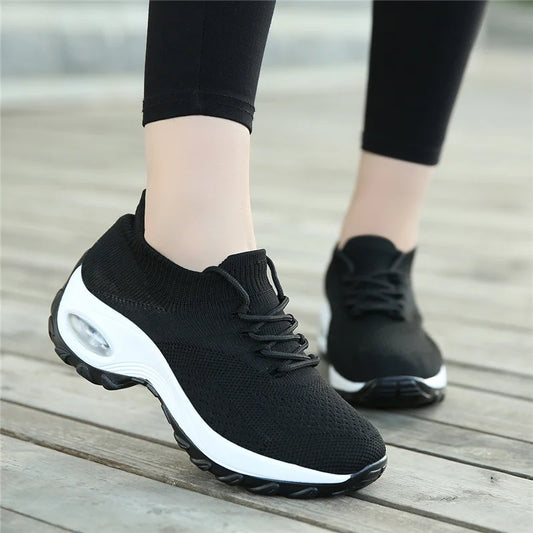 Women's Breathable Fly Weaving Sock Sneakers
