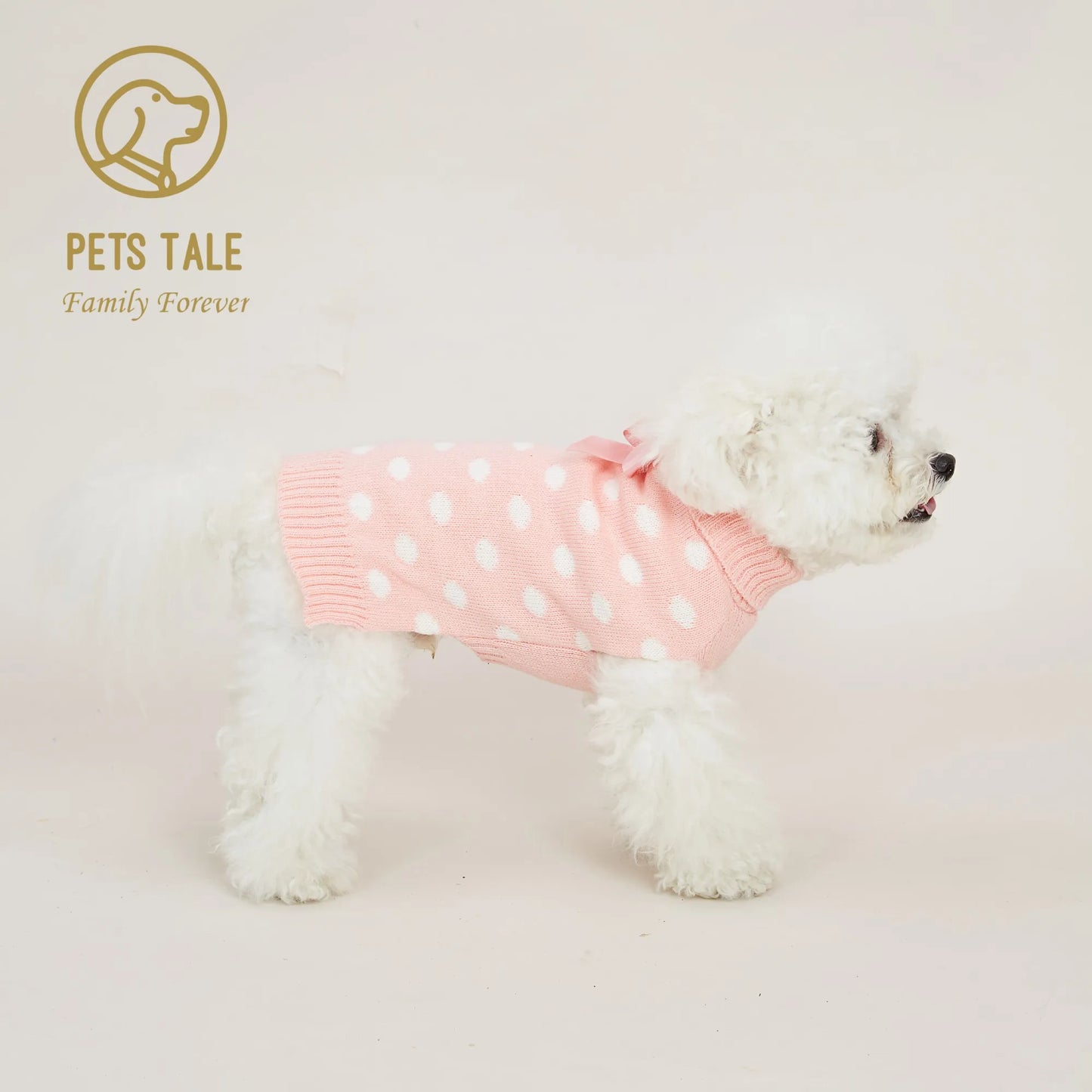 Pets Pullover mit doppeltem Kragen und Lochkette in Rosa