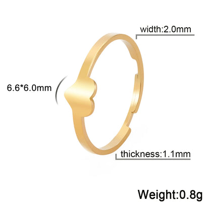 Bagues de couple en acier inoxydable en forme de cœur et de papillon – Bagues d'amour assorties