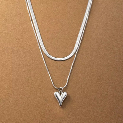Women's Stainless Steel Pendant Drop Chain Necklace