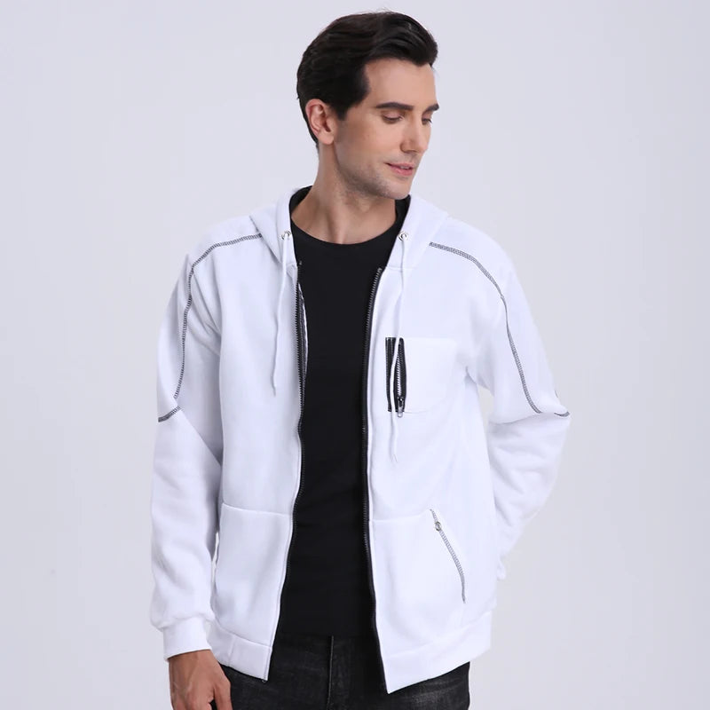 Veste à capuche entièrement zippée pour homme