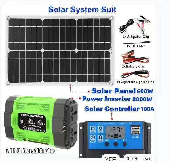 Household 8000W Solar Panel Inverter Kit