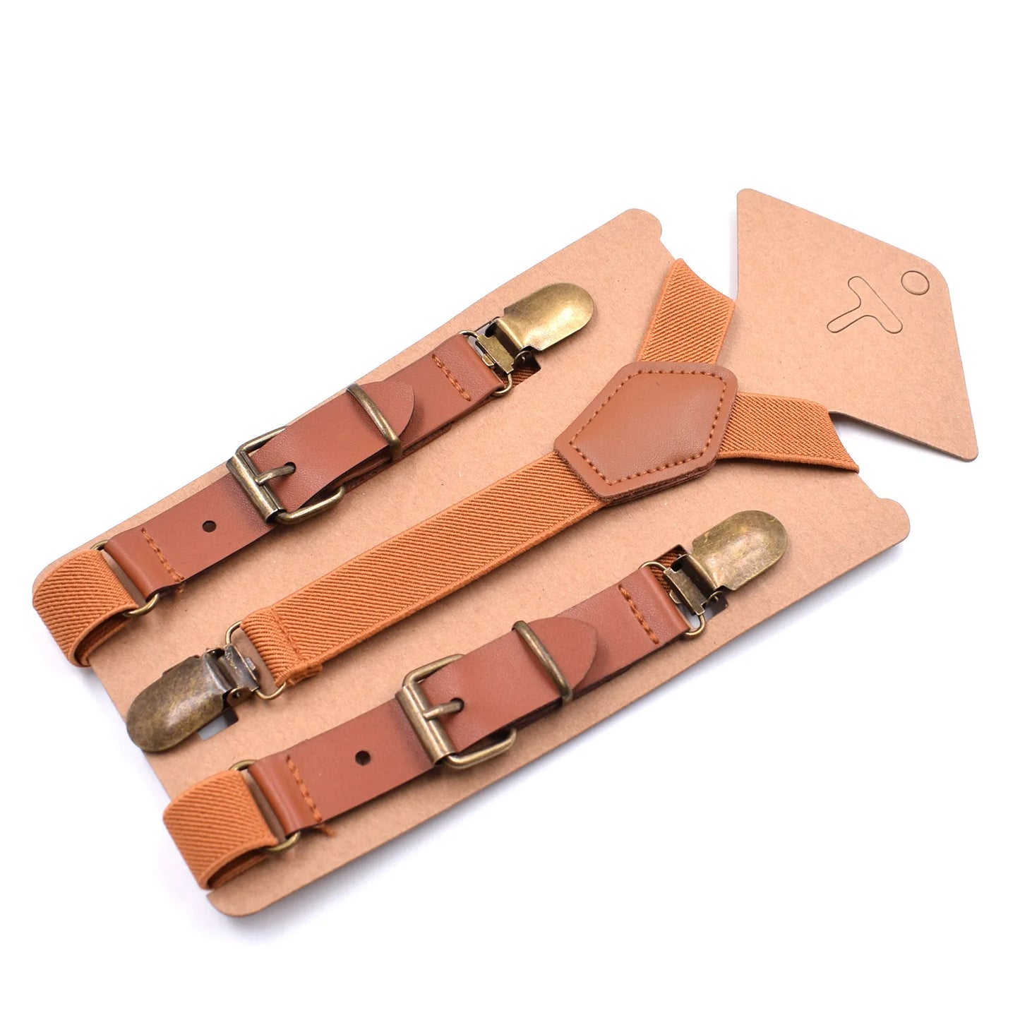 Bretelles en cuir - 4 crochets porte-jarretelles homme/femme