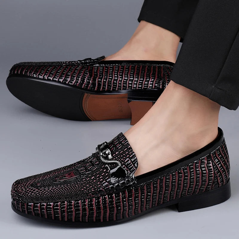 Mocassins habillés en cuir véritable pour hommes