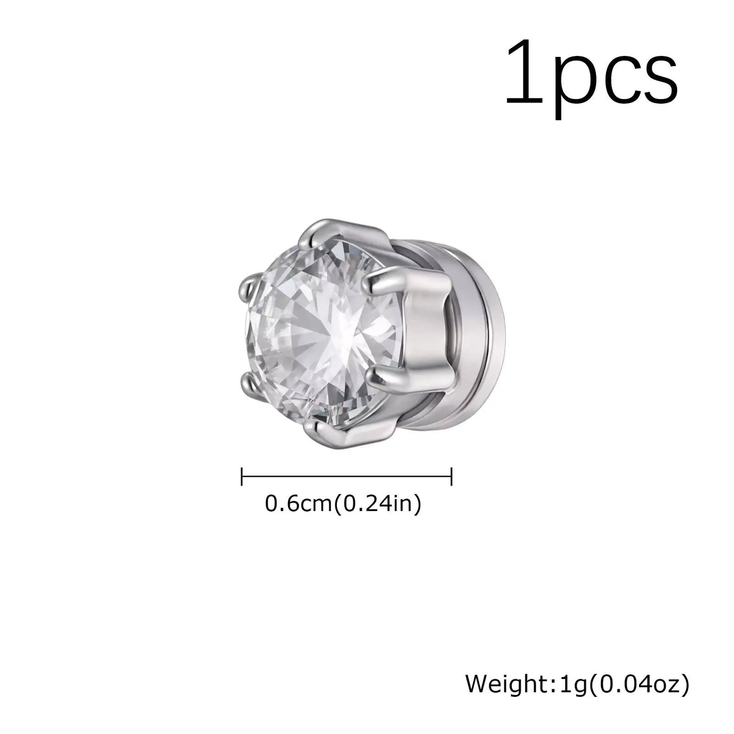 Boucles d'oreilles magnétiques non perçantes en acier inoxydable pour hommes