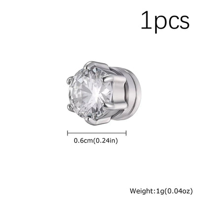 Boucles d'oreilles magnétiques non perçantes en acier inoxydable pour hommes