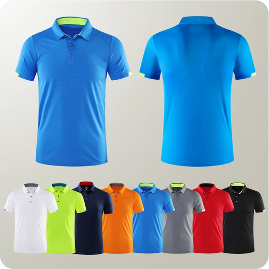 Chemise de golf respirante à manches courtes pour hommes à séchage rapide