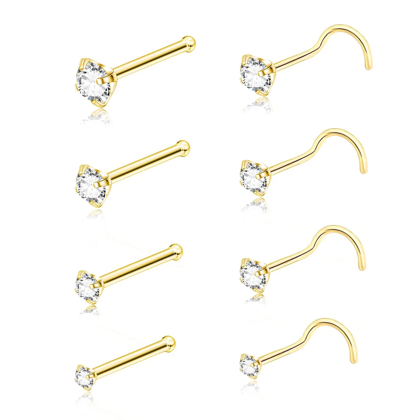 Kleine Nasenringe aus Edelstahl