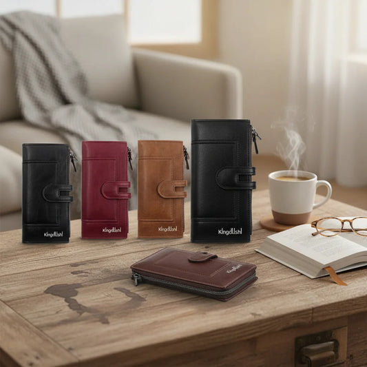 Women’s PU Leather Long Wallet Phone Bag – Multi Card Holder Clutch Purse