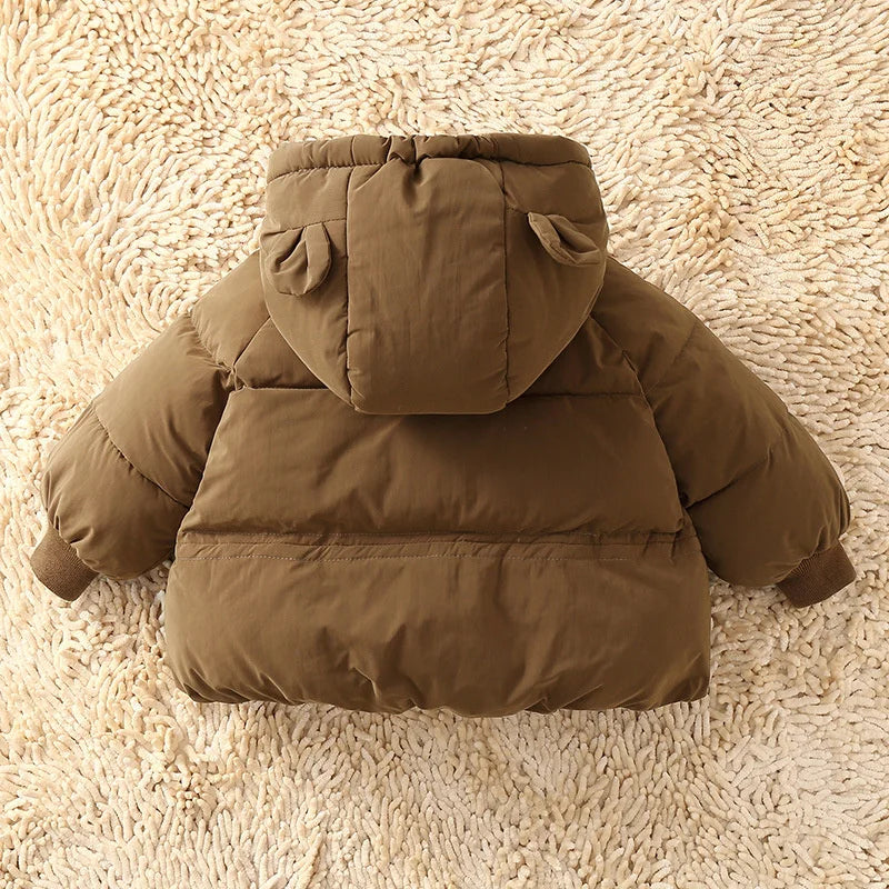 Winter Warm Plush Outerwear Thickened Down Jackets for Kids