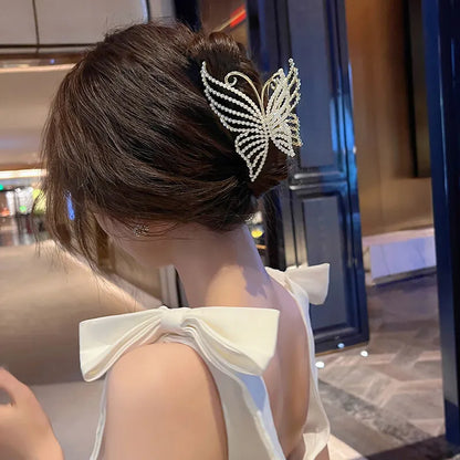 Pearl Butterfly Hair Clip