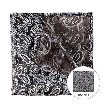 Pochette de costume homme à motif cachemire multicolore – Mouchoir de mariage tissé jacquard