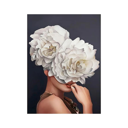 Abstract Women & Flowers Canvas Wall Art Paintings