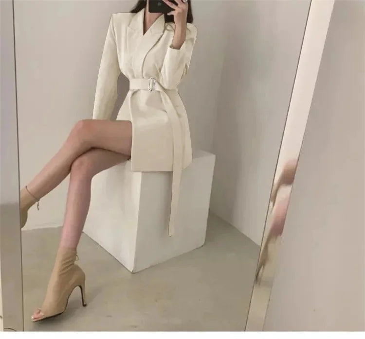 Langärmliges Mini-Blazerkleid für Damen