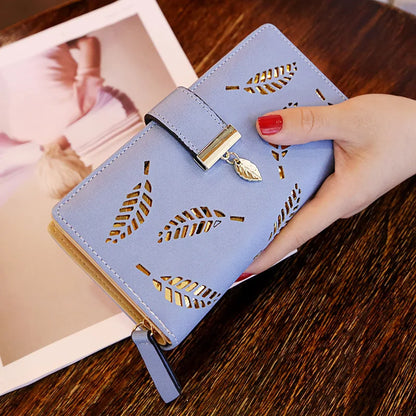 Hollow Leaves Pouch Clutch Handbag For Women