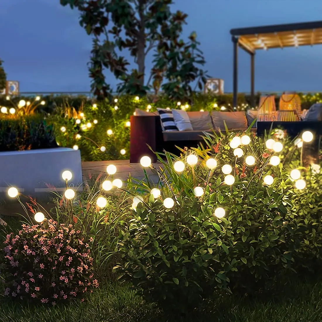 Lumières solaires étanches pour lucioles pour jardin extérieur