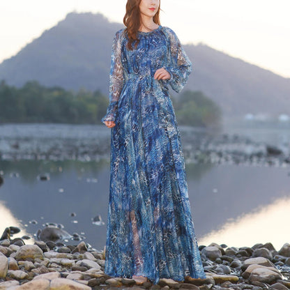 Chiffon-Boho-Sommerkleid für Damen